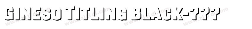 Gineso Titling Black字体转换 Gineso Titling Black字体转换